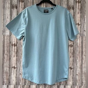 Cuts Men's AO Curve‎ Hem Tee  Blue  Size XL
